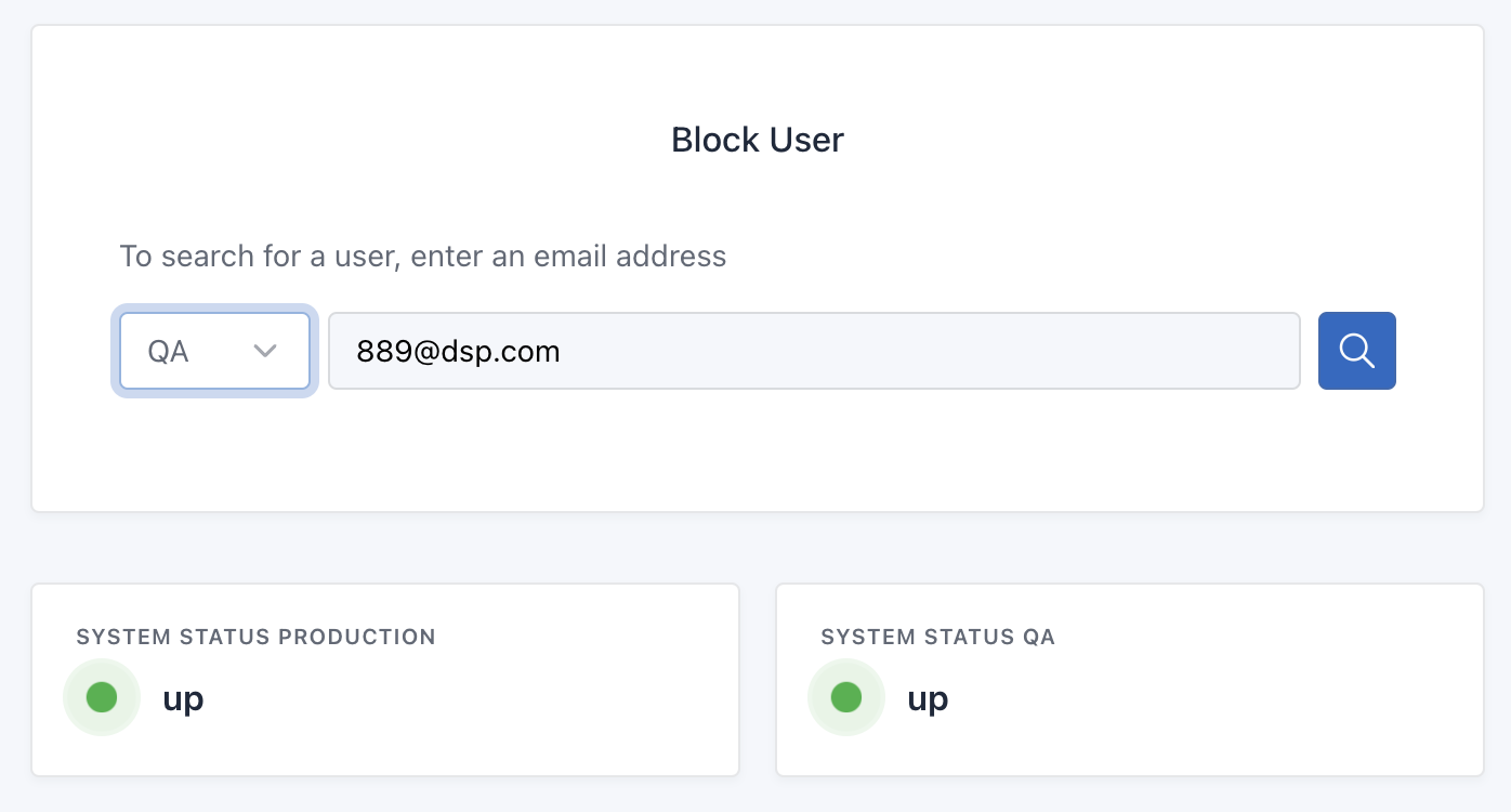 Search for the user concerned using the IDM dashboard.